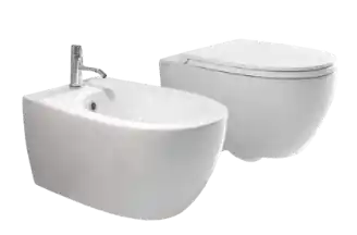 Toilet bowls and bidets